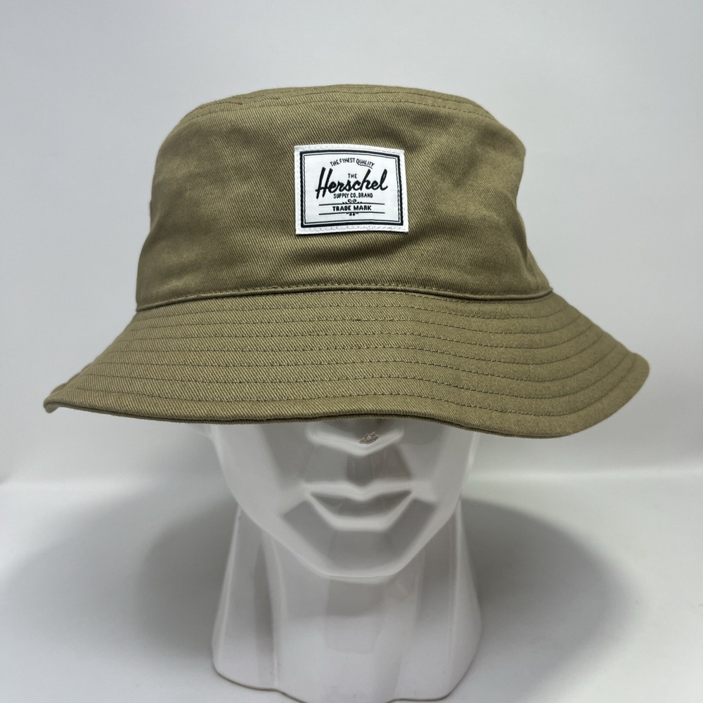 Herschel Beige Solid Bucket Hat Unisex Adults Casual Streetwear Sun Hat